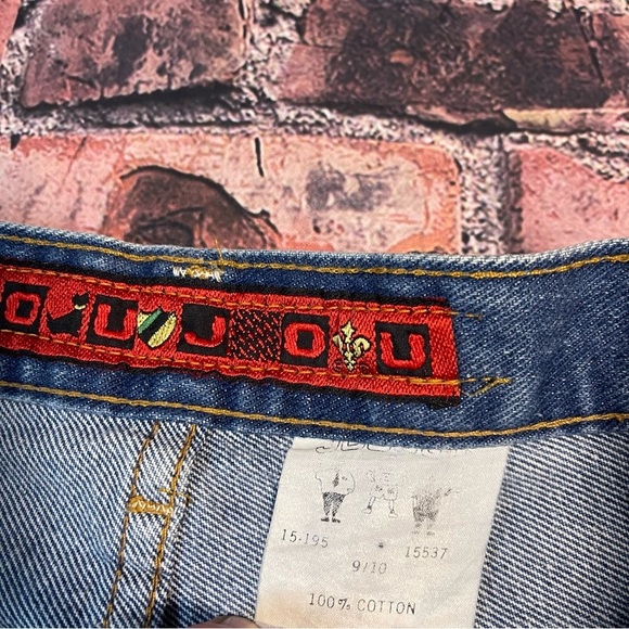 Vintage 80s Jou Jou High Waisted Jeans 9/10 Grunge Punk Plaid Patches Emo Goth - Picture 7 of 9
